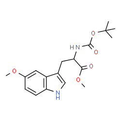 ChemSpider 2D Image | Methyl 5-methoxy-N-{[(2-methyl-2-propanyl)oxy]carbonyl}tryptophanate | C18H24N2O5