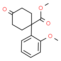 ChemSpider 2D Image | Methyl 1-(2-methoxyphenyl)-4-oxocyclohexanecarboxylate | C15H18O4