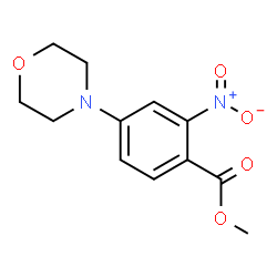ChemSpider 2D Image | METHYL 4-MORPHOLINO-2-NITROBENZOATE | C12H14N2O5