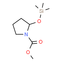 ChemSpider 2D Image | Methyl 2-[(trimethylsilyl)oxy]-1-pyrrolidinecarboxylate | C9H19NO3Si
