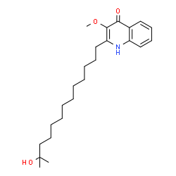 ChemSpider 2D Image | 2-(12-Hydroxy-12-methyltridecyl)-3-methoxy-4(1H)-quinolinone | C24H37NO3