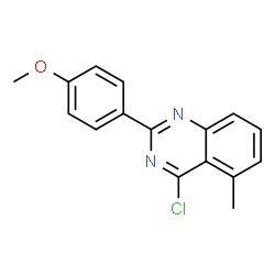 ChemSpider 2D Image | 4-Chloro-2-(4-methoxyphenyl)-5-methylquinazoline | C16H13ClN2O