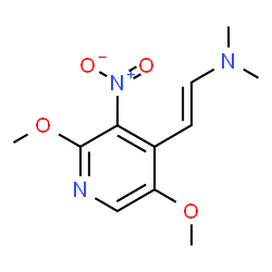 ChemSpider 2D Image | (E)-2-(2,5-Dimethoxy-3-nitro-4-pyridinyl)-N,N-dimethylethenamine | C11H15N3O4