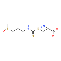 ChemSpider 2D Image | S-{[3-(Methylsulfinyl)propyl]carbamothioyl}cysteine | C8H16N2O3S3