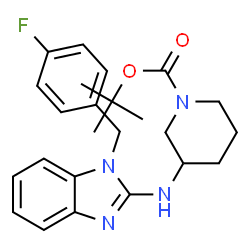 ChemSpider 2D Image | 1-BOC-3-[1-(4-FLUORO-BENZYL)-1H-BENZOIMIDAZOL-2-YLAMINO]-PIPERIDINE | C24H29FN4O2