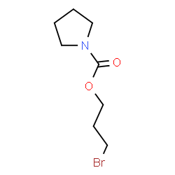 ChemSpider 2D Image | 3-Bromopropyl 1-pyrrolidinecarboxylate | C8H14BrNO2