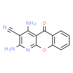 ChemSpider 2D Image | 2,4-diamino-5-oxo-chromeno[2,3-b]pyridine-3-carbonitrile | C13H8N4O2