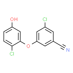 ChemSpider 2D Image | 3-Chloro-5-(2-chloro-5-hydroxyphenoxy)benzonitrile | C13H7Cl2NO2