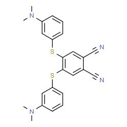 ChemSpider 2D Image | 4,5-Bis{[3-(dimethylamino)phenyl]sulfanyl}phthalonitrile | C24H22N4S2