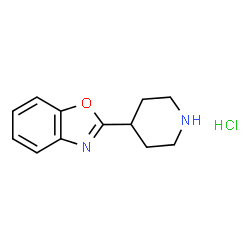 ChemSpider 2D Image | 2-(4-PIPERIDYL)BENZOXAZOLE HYDROCHLORIDE | C12H15ClN2O