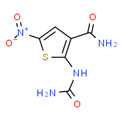 ChemSpider 2D Image | 2-(Carbamoylamino)-5-nitro-3-thiophenecarboxamide | C6H6N4O4S