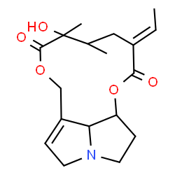 ChemSpider 2D Image | (15E)-12-Hydroxysenecionan-11,16-dione | C18H25NO5