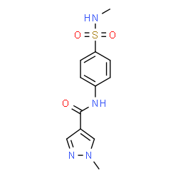 ChemSpider 2D Image | 1-Methyl-N-[4-(methylsulfamoyl)phenyl]-1H-pyrazole-4-carboxamide | C12H14N4O3S