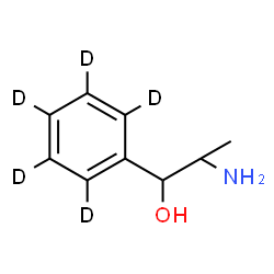 ChemSpider 2D Image | 2-Amino-1-(~2~H_5_)phenyl-1-propanol | C9H8D5NO