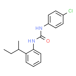 ChemSpider 2D Image | 1-(2-sec-Butylphenyl)-3-(4-chlorophenyl)urea | C17H19ClN2O