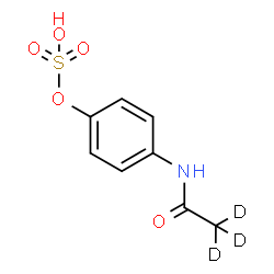 ChemSpider 2D Image | 4-[(~2~H_3_)Ethanoylamino]phenyl hydrogen sulfate | C8H6D3NO5S