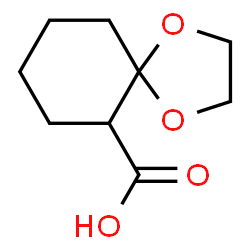 ChemSpider 2D Image | 1,4-Dioxaspiro[4.5]decane-6-carboxylic acid | C9H14O4