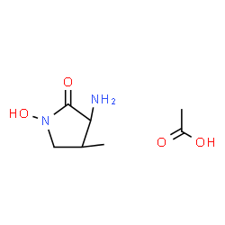 ChemSpider 2D Image | 3-Amino-1-hydroxy-4-methyl-2-pyrrolidinone acetate (1:1) | C7H14N2O4