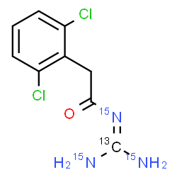 ChemSpider 2D Image | Guanfacine-13C,15N3 | C813CH9Cl215N3O