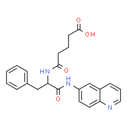 ChemSpider 2D Image | 5-Oxo-5-{[1-oxo-3-phenyl-1-(6-quinolinylamino)-2-propanyl]amino}pentanoic acid | C23H23N3O4