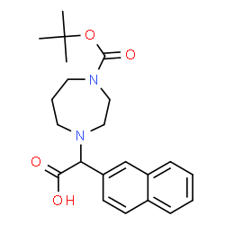 ChemSpider 2D Image | 1-BOC-4-(CARBOXY-NAPHTHALEN-2-YL-METHYL)-[1,4]DIAZEPANE | C22H28N2O4