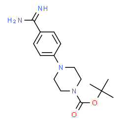 ChemSpider 2D Image | 1-BOC-4-(4-CARBAMIMIDOYL-PHENYL)-PIPERAZINE | C16H24N4O2