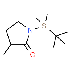 ChemSpider 2D Image | 1-[Dimethyl(2-methyl-2-propanyl)silyl]-3-methyl-2-pyrrolidinone | C11H23NOSi