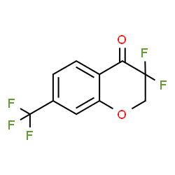 ChemSpider 2D Image | 3,3-Difluoro-7-(trifluoromethyl)-2,3-dihydro-4H-chromen-4-one | C10H5F5O2