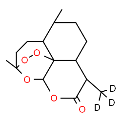 ChemSpider 2D Image | 1,5-Dimethyl-9-(~2~H_3_)methyl-11,14,15,16-tetraoxatetracyclo[10.3.1.0~4,13~.0~8,13~]hexadecan-10-one | C15H19D3O5
