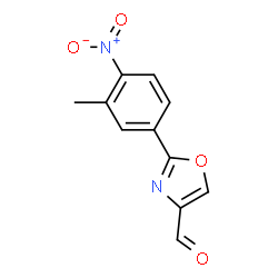 ChemSpider 2D Image | 2-(3-Methyl-4-nitrophenyl)oxazole-4-carbaldehyde | C11H8N2O4