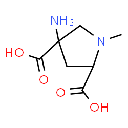 ChemSpider 2D Image | 4-Amino-1-methyl-2,4-pyrrolidinedicarboxylic acid | C7H12N2O4