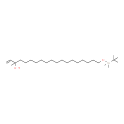 ChemSpider 2D Image | 19-{[Dimethyl(2-methyl-2-propanyl)silyl]oxy}-3-methyl-1-nonadecen-3-ol | C26H54O2Si