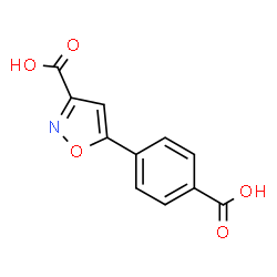 ChemSpider 2D Image | 5-(4-CARBOXYPHENYL)ISOXAZOLE-3-CARBOXYLIC ACID | C11H7NO5