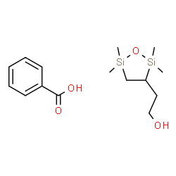 ChemSpider 2D Image | 2-(2,2,5,5-Tetramethyl-1,2,5-oxadisilolan-3-yl)ethanol - benzoic acid (1:1) | C15H26O4Si2