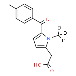 ChemSpider 2D Image | [1-(~2~H_3_)Methyl-5-(4-methylbenzoyl)-1H-pyrrol-2-yl]acetic acid | C15H12D3NO3
