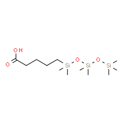 ChemSpider 2D Image | 5-(Heptamethyltrisiloxanyl)pentanoic acid | C12H30O4Si3