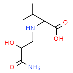 ChemSpider 2D Image | N-(3-Amino-2-hydroxy-3-oxopropyl)valine | C8H16N2O4