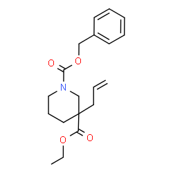 ChemSpider 2D Image | 1-Benzyl 3-ethyl 3-allyl-1,3-piperidinedicarboxylate | C19H25NO4