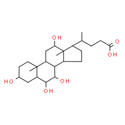 ChemSpider 2D Image | 3,6,7,12-Tetrahydroxycholan-24-oic acid | C24H40O6