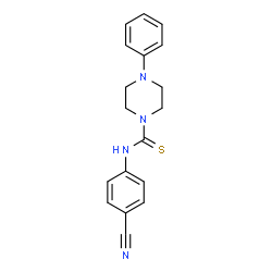 ChemSpider 2D Image | N-(4-Cyanophenyl)-4-phenyl-1-piperazinecarbothioamide | C18H18N4S
