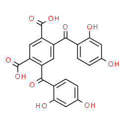 ChemSpider 2D Image | 4,6-Bis(2,4-dihydroxybenzoyl)isophthalic acid | C22H14O10
