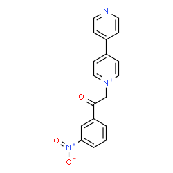 ChemSpider 2D Image | 1-[2-(3-Nitrophenyl)-2-oxoethyl]-4-(4-pyridinyl)pyridinium | C18H14N3O3
