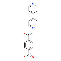 ChemSpider 2D Image | 1-[2-(4-Nitrophenyl)-2-oxoethyl]-4-(4-pyridinyl)pyridinium | C18H14N3O3