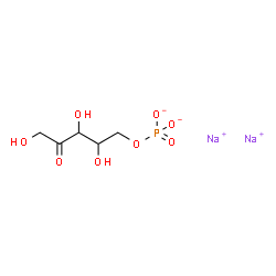 ChemSpider 2D Image | Disodium 5-O-phosphonatopent-2-ulose | C5H9Na2O8P