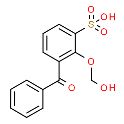 ChemSpider 2D Image | 3-Benzoyl-2-(hydroxymethoxy)benzenesulfonic acid | C14H12O6S