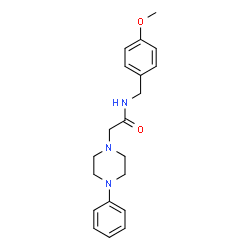 ChemSpider 2D Image | N-(4-Methoxybenzyl)-2-(4-phenyl-1-piperazinyl)acetamide | C20H25N3O2