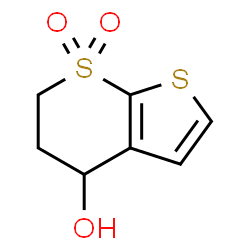 ChemSpider 2D Image | 5,6-Dihydro-4H-thieno[2,3-b]thiopyran-4-ol 7,7-dioxide | C7H8O3S2