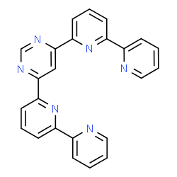 ChemSpider 2D Image | 6,6'-(4,6-Pyrimidinediyl)bis(2,2'-bipyridine) | C24H16N6