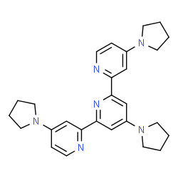 ChemSpider 2D Image | 4,4',4''-Tri(1-pyrrolidinyl)-2,2':6',2''-terpyridine | C27H32N6