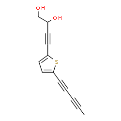 ChemSpider 2D Image | 4-[5-(1,3-Pentadiyn-1-yl)-2-thienyl]-3-butyne-1,2-diol | C13H10O2S